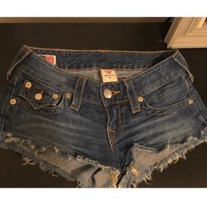 True Religion cut off Jean shorts